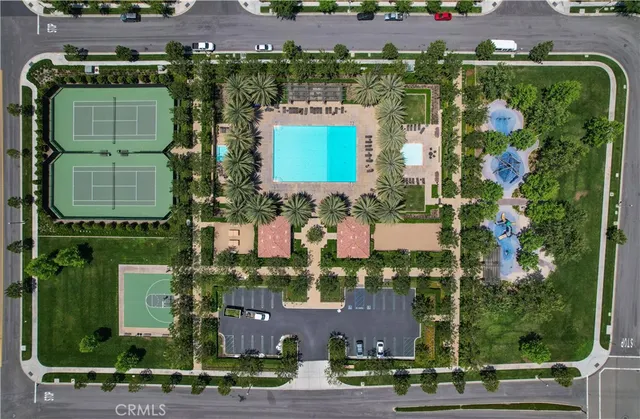 an aerial view of multiple house