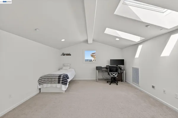 a room with furniture