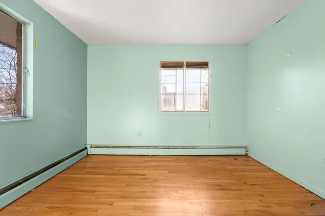 an empty room with a window