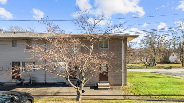 a view of a yard with street