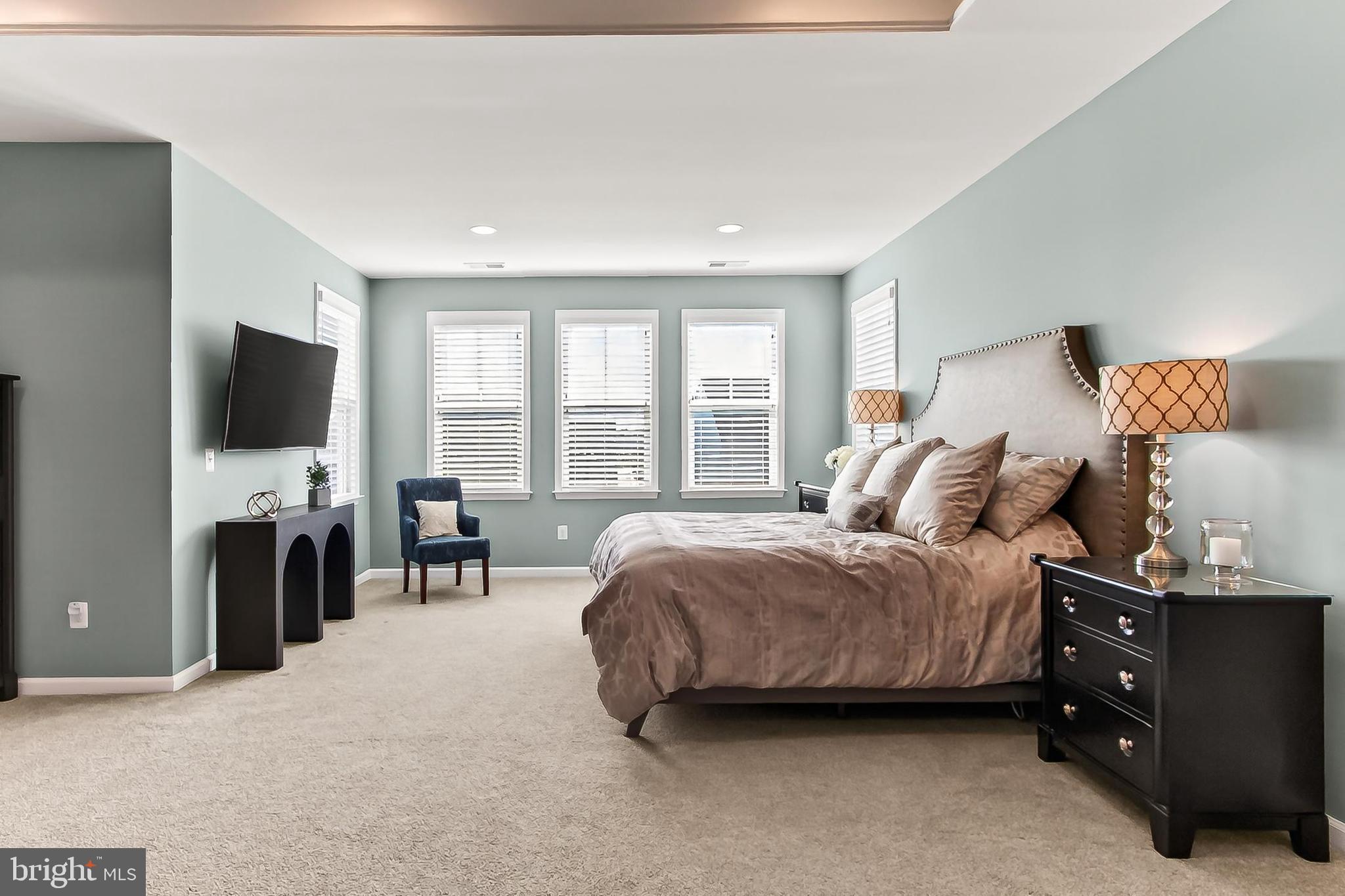1103 Themis Street Southeast Leesburg, VA 20175 - Photo 52 of 108 a spacious bedroom with a bed and a flat tv screen on dresser