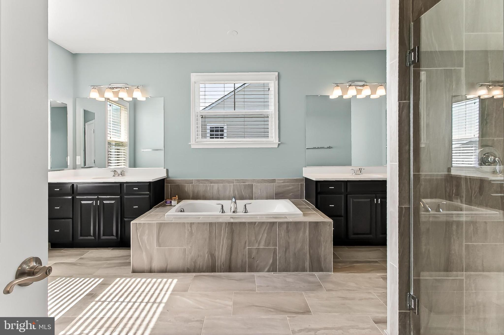 1103 Themis Street Southeast Leesburg, VA 20175 - Photo 55 of 108 a en suite bathroom with a double vanity sink and a mirror