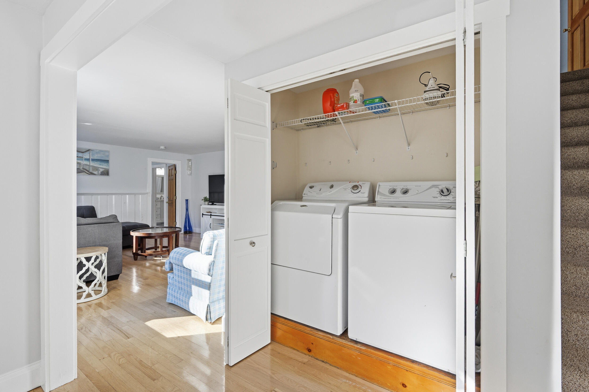 578 Huckins Neck Road Centerville, MA 02632 - Photo 24 of 42 a utility room with dryer and washer