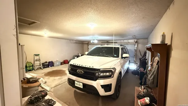 a car parked in garage