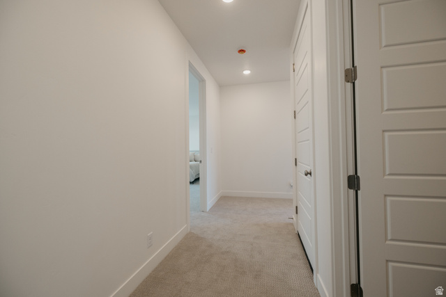 2759 Becco Trail, Unit 16 St. George, UT 84770 - Photo 27 of 42 Hallway featuring light colored carpet and recessed lighting