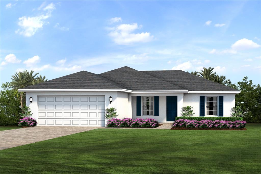 7528 Merolla Road North Port, FL 34291 - Photo 1 of 1 a front view of a house with a garden and yard