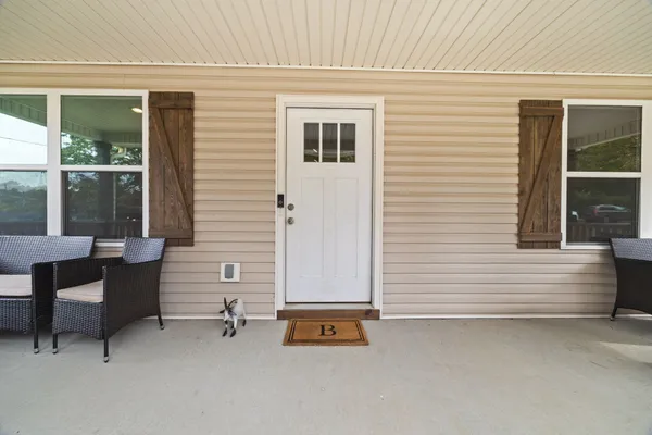 a room that has a bed and a window