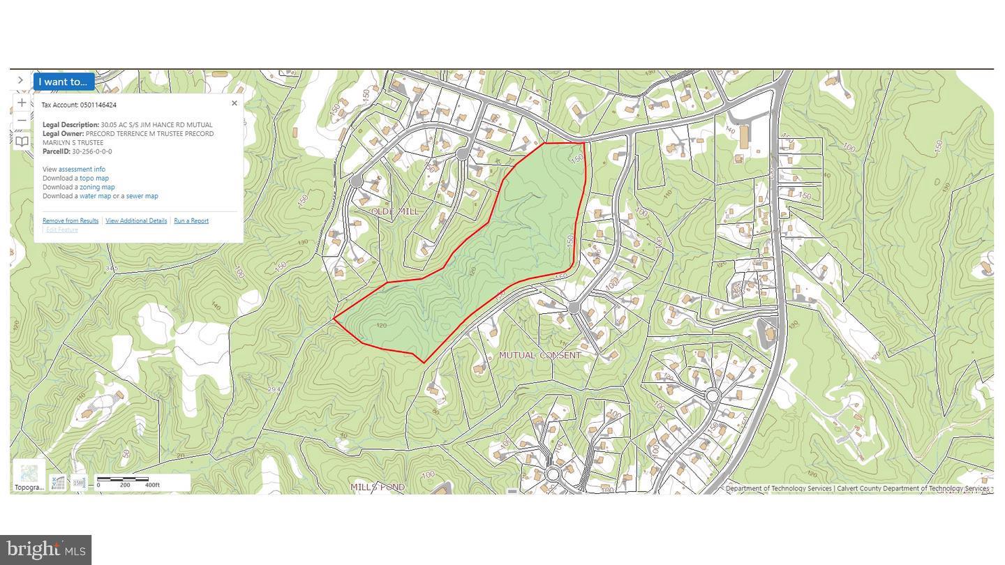 3030 Hance Road Port Republic, MD 20676 - Photo 5 of 5 Property Boundary Map