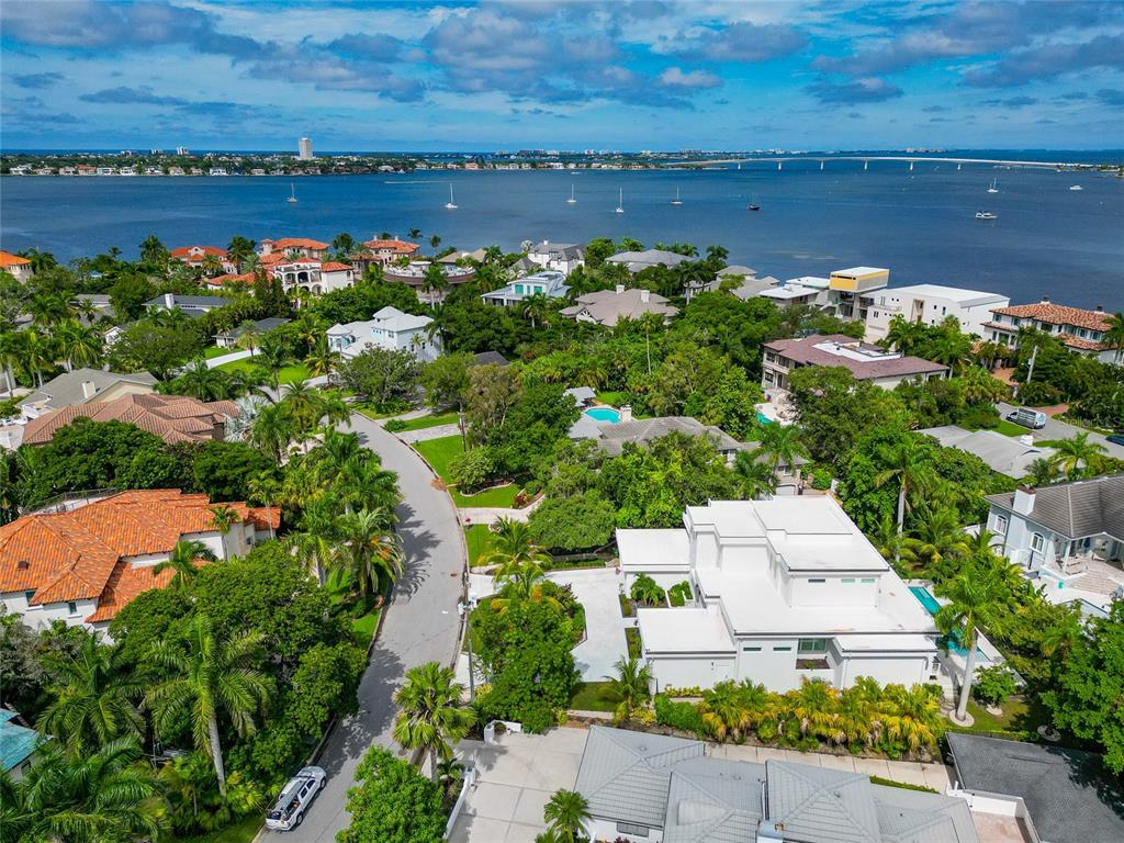 1389 Harbor Drive Sarasota, FL 34239 - Photo 19 of 25 an aerial view of a house with a lake view