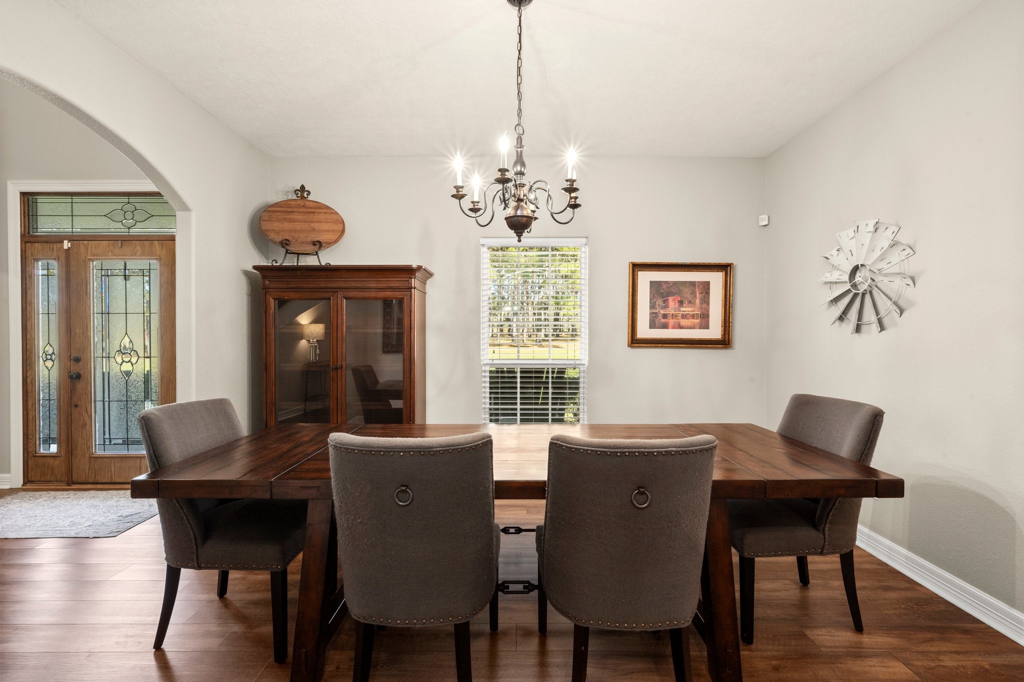 825 Walding Road Livingston, TX 77351 - Photo 15 of 50 a view of a dining room with furniture window and wooden floor