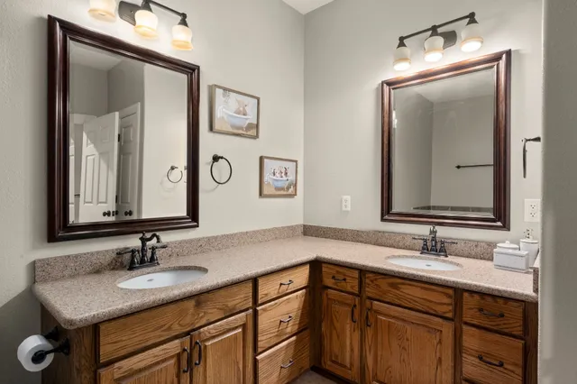 a bathroom with a bathtub and shower