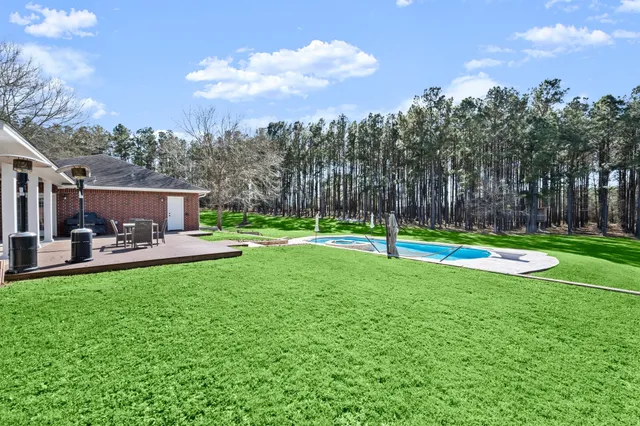 a view of yard with green space