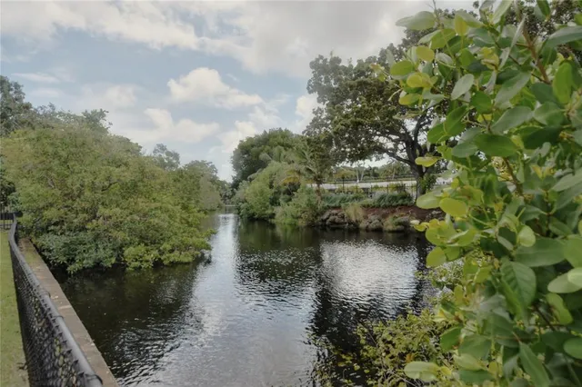 a view of a lake with houses