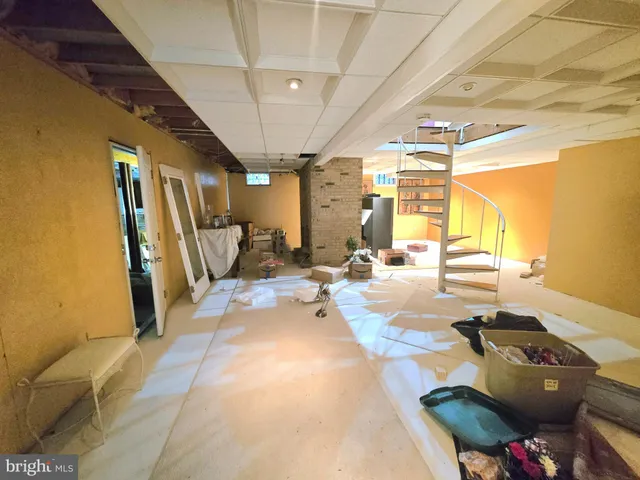 a gym room with large window