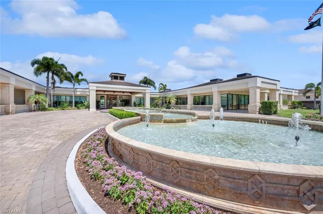 a view of a patio with a yard