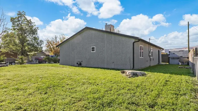 a backyard of a house