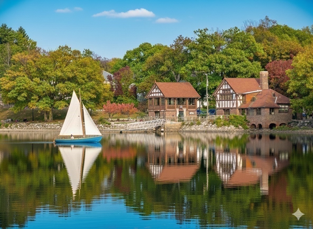 29 Goldsmith Street, Unit 3 Boston, MA 02130 - Photo 13 of 21 a aerial view of house with yard and lake view