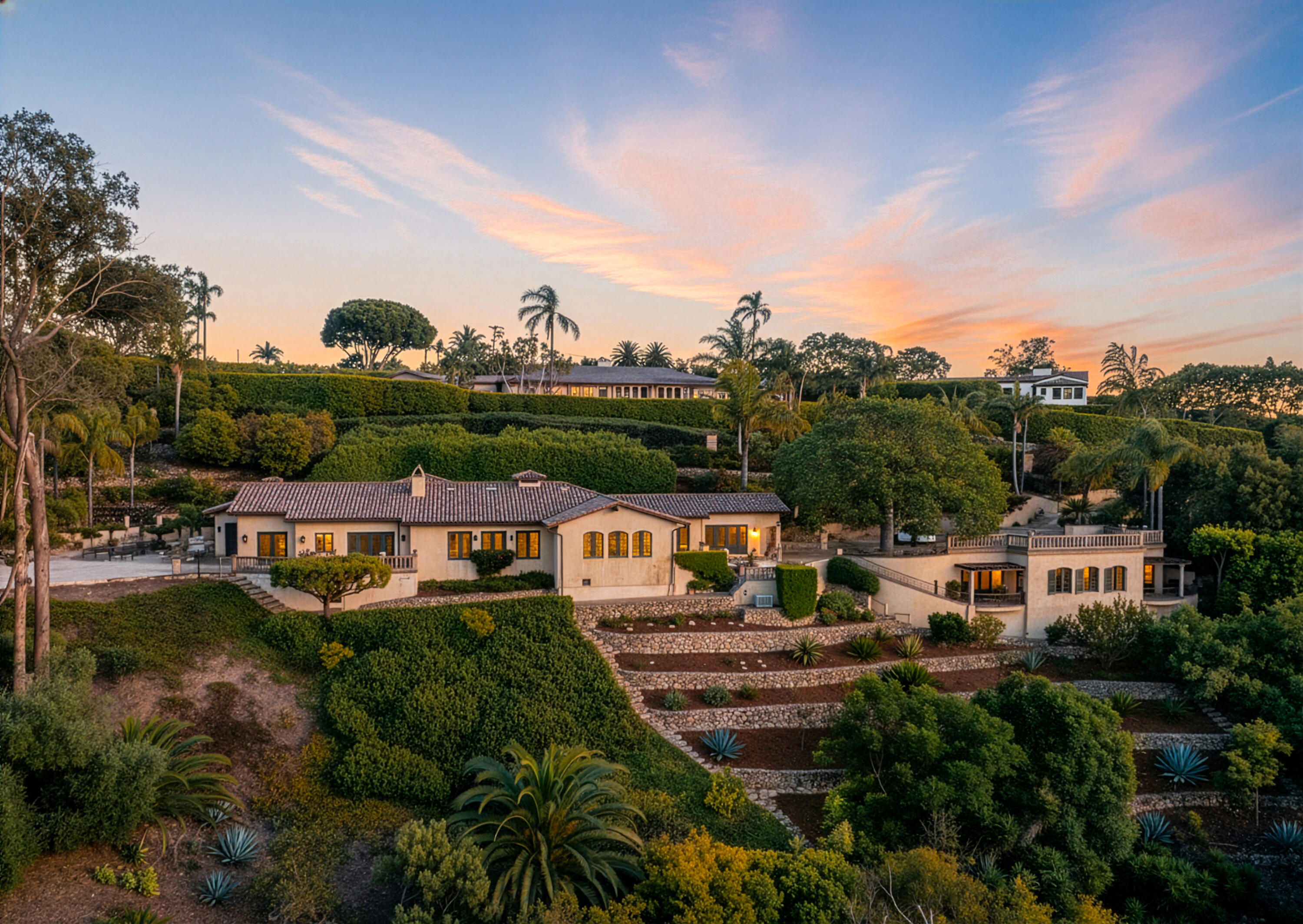 4020 Cuervo Avenue Santa Barbara, CA 93110 - Photo 2 of 45 a view of houses with outdoor space and swimming pool
