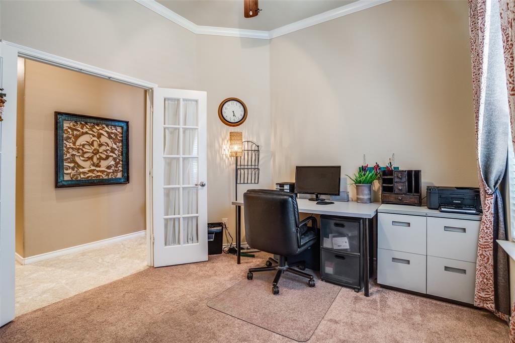 10109 Petrified Tree Lane McKinney, TX 75072 - Photo 7 of 27 a view of a workspace with furniture and a window