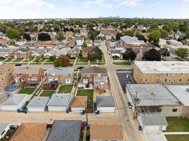an aerial view of a city