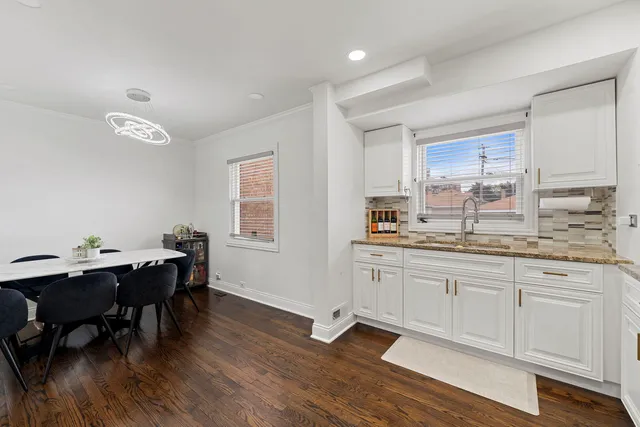 a view of a dining area in a house