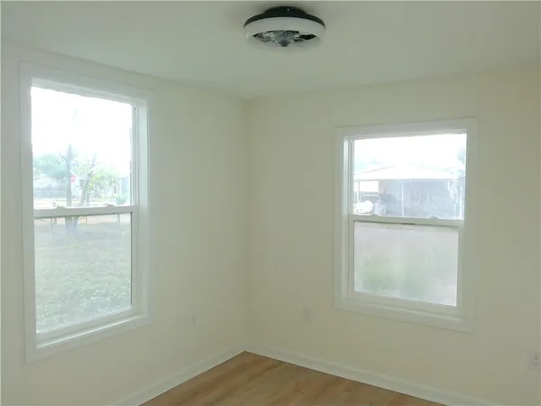 an empty room with a window