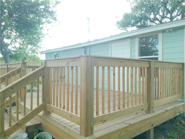 a view of a balcony