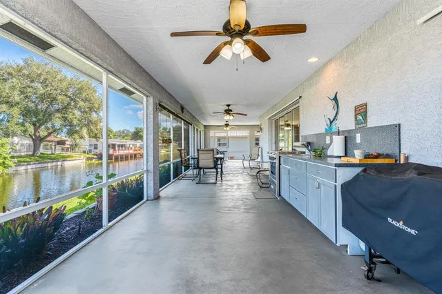 a view of a kitchen with furniture and a area