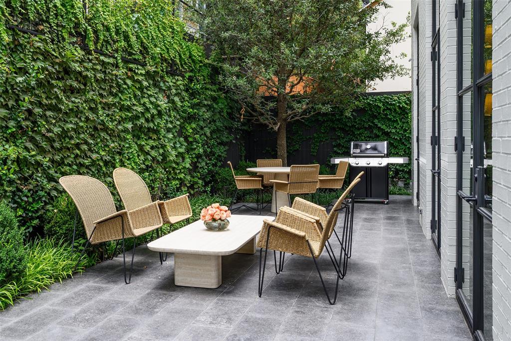 3511 Springbrook Street Dallas, TX 75205 - Photo 34 of 38 Private paved patio featuring an integrated gas grill