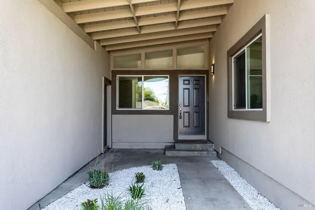 a view of a door of the house