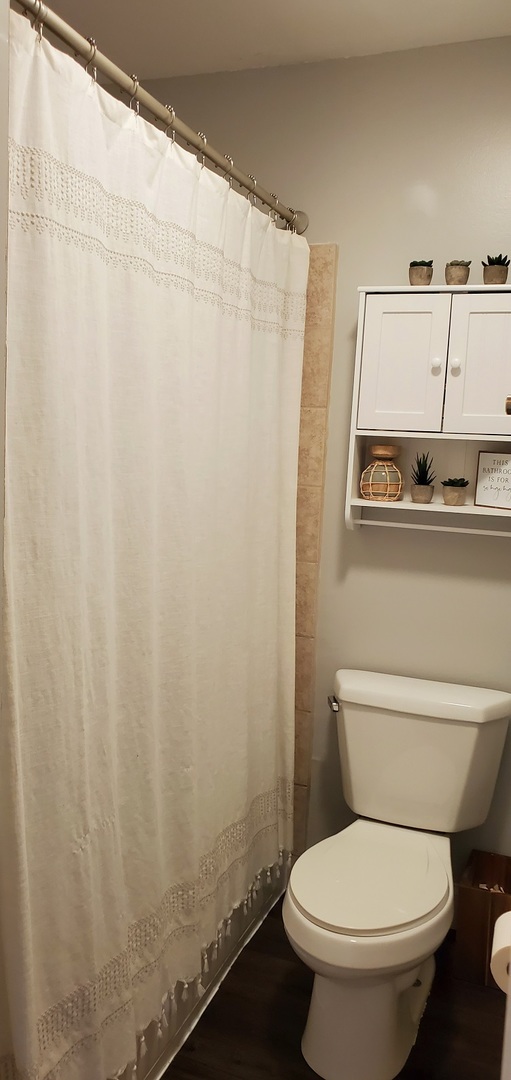 660 Niagara Drive Bolingbrook, IL 60440 - Photo 18 of 28 a white toilet sitting next to a shower curtain