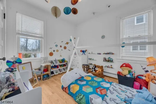 a room with toys and a window
