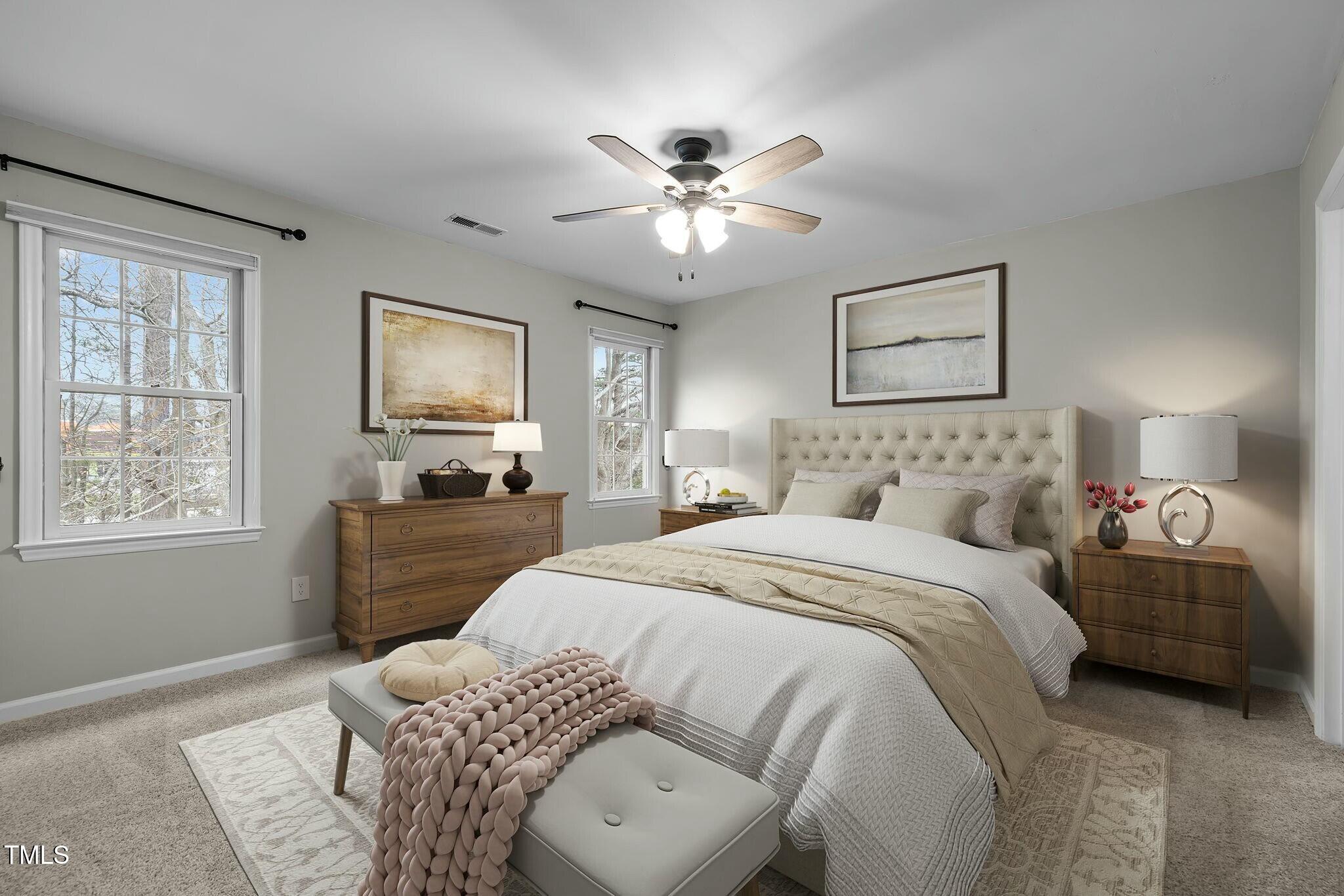 8304 Bellingham Circle Raleigh, NC 27615 - Photo 26 of 47 Virtually Staged Primary Bedroom
