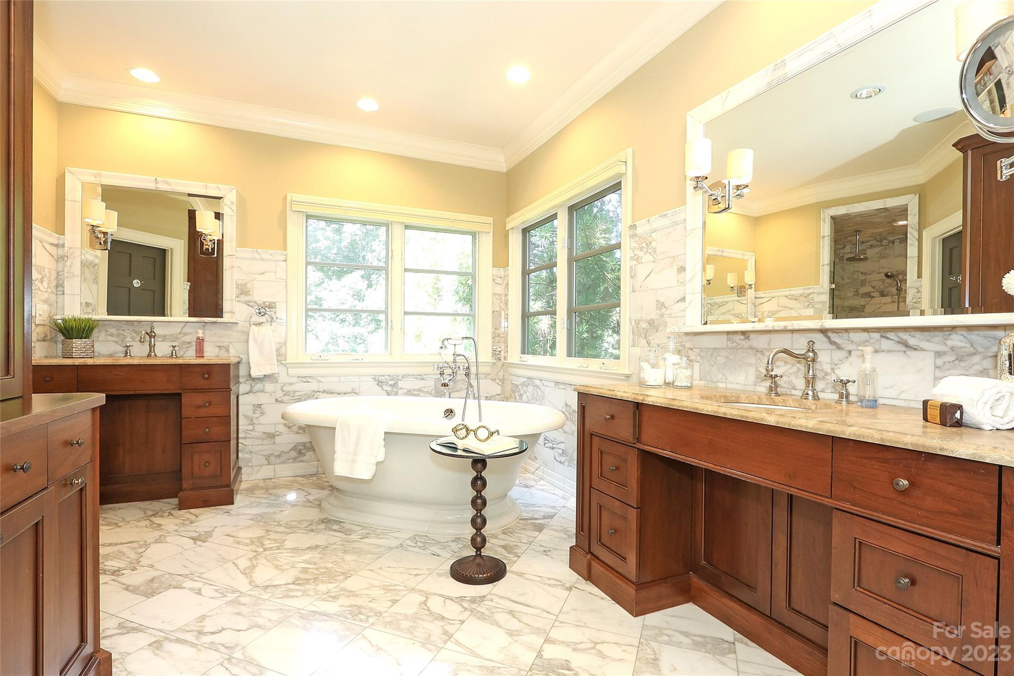 2416 Warburton Road Charlotte, NC 28211 - Photo 24 of 46 a bathroom with a granite countertop sink toilet and mirror