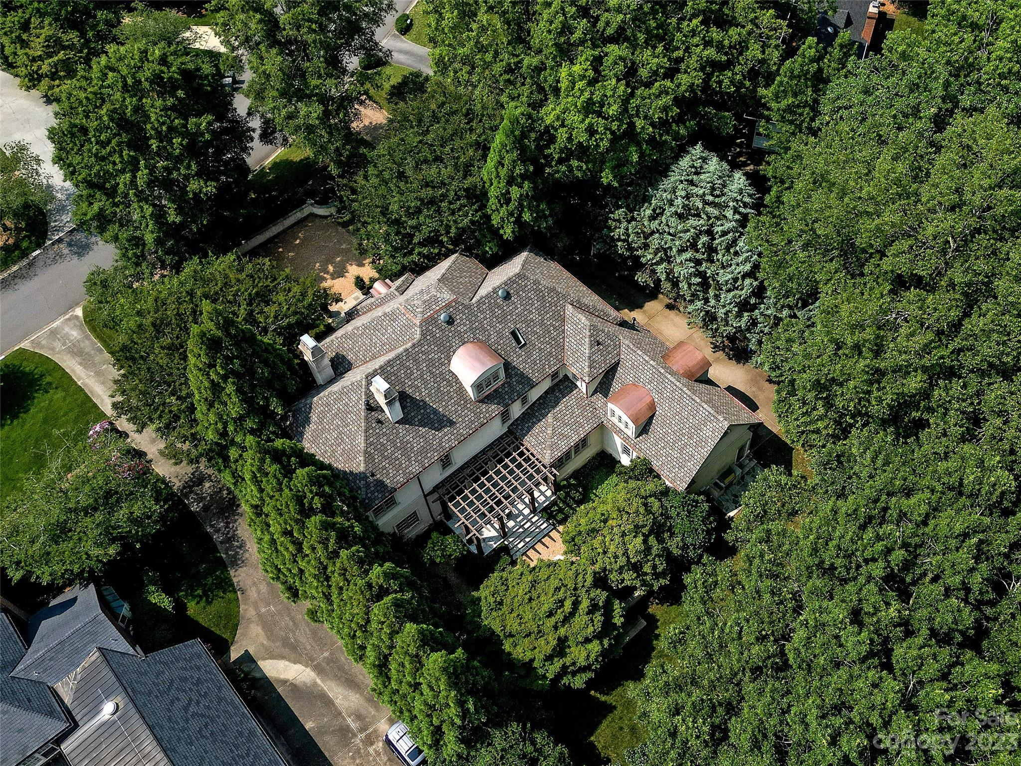 2416 Warburton Road Charlotte, NC 28211 - Photo 46 of 46 an aerial view of a house with a yard