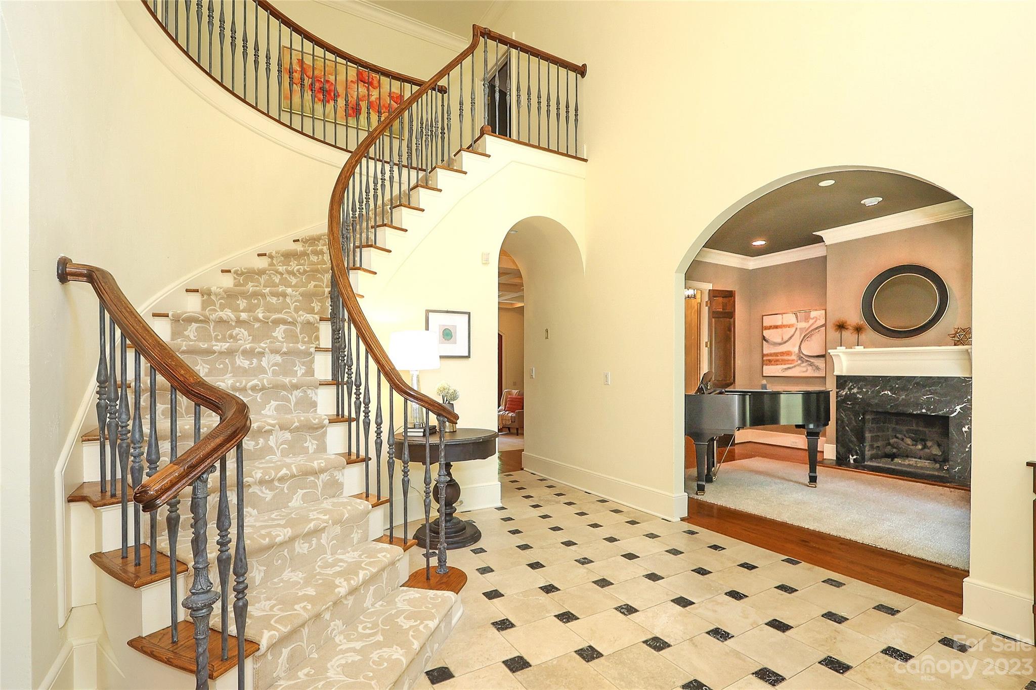 2416 Warburton Road Charlotte, NC 28211 - Photo 5 of 46 a view of entryway livingroom and hall with wooden floor