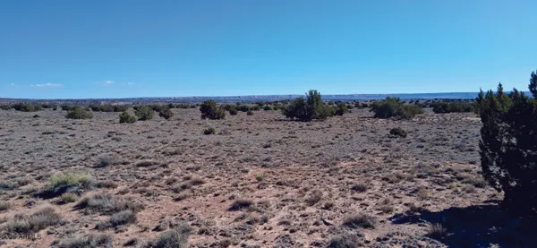 a view of a beach with a building in the background