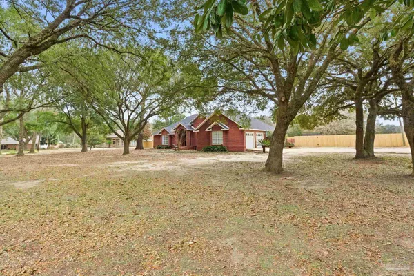 a view of open space with trees