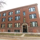 a front view of a building