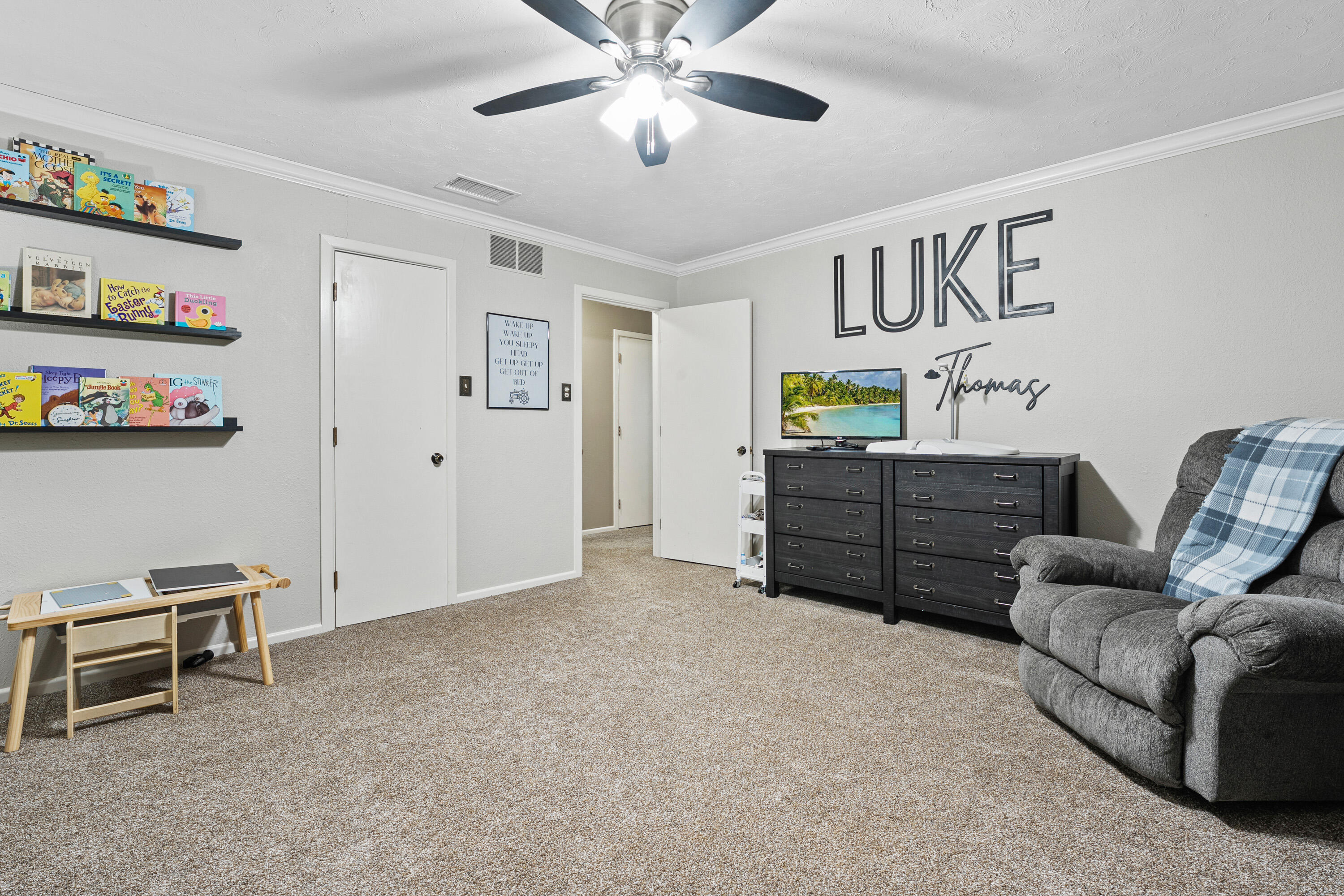 1304 Ave J Ralls, TX 79357 - Photo 21 of 32 a living room with furniture and ceiling fan