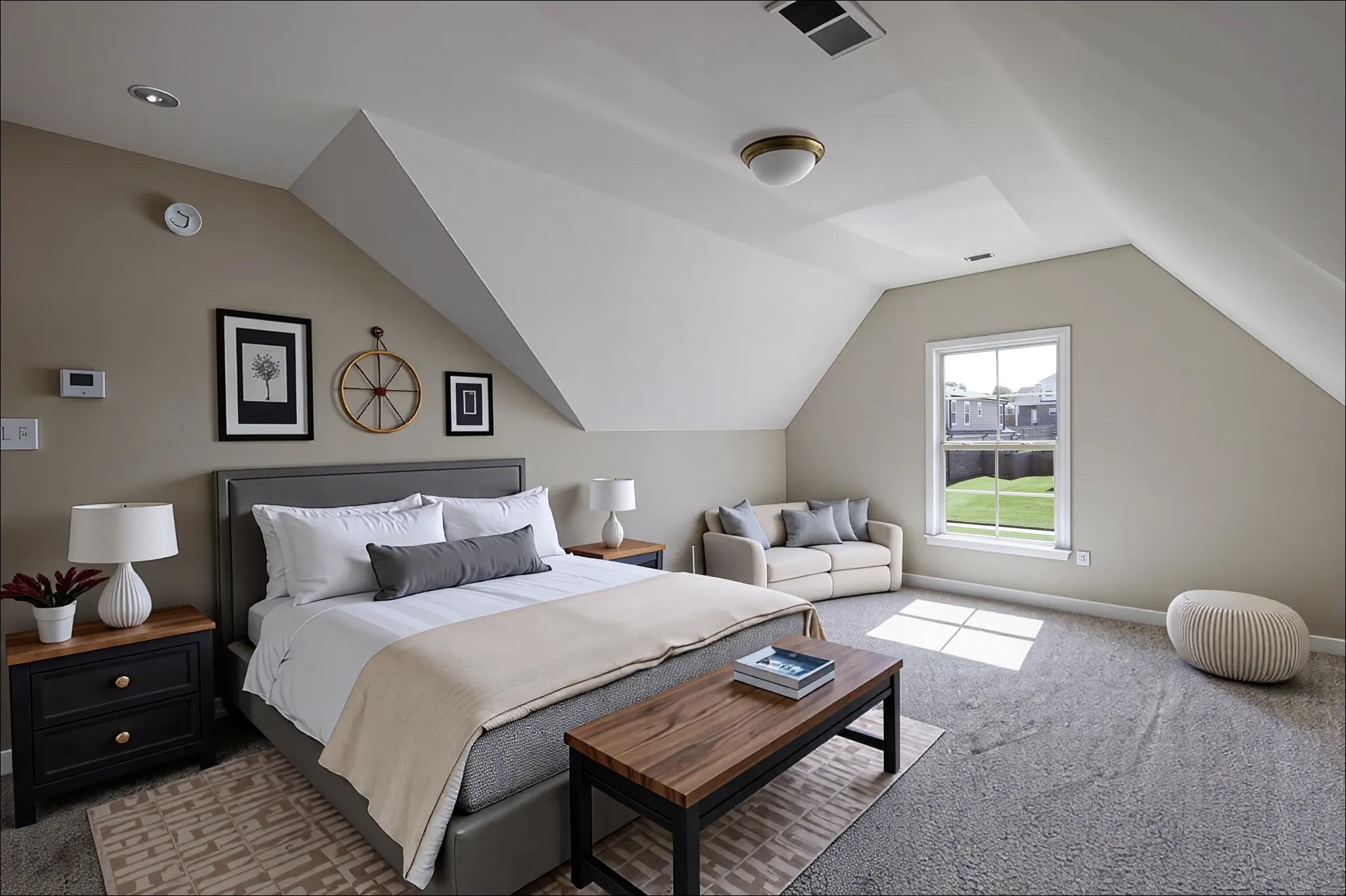 55 Misty Rdg Loop Oakland, TN 38060 - Photo 26 of 38 Bedroom featuring light carpet and lofted ceiling
