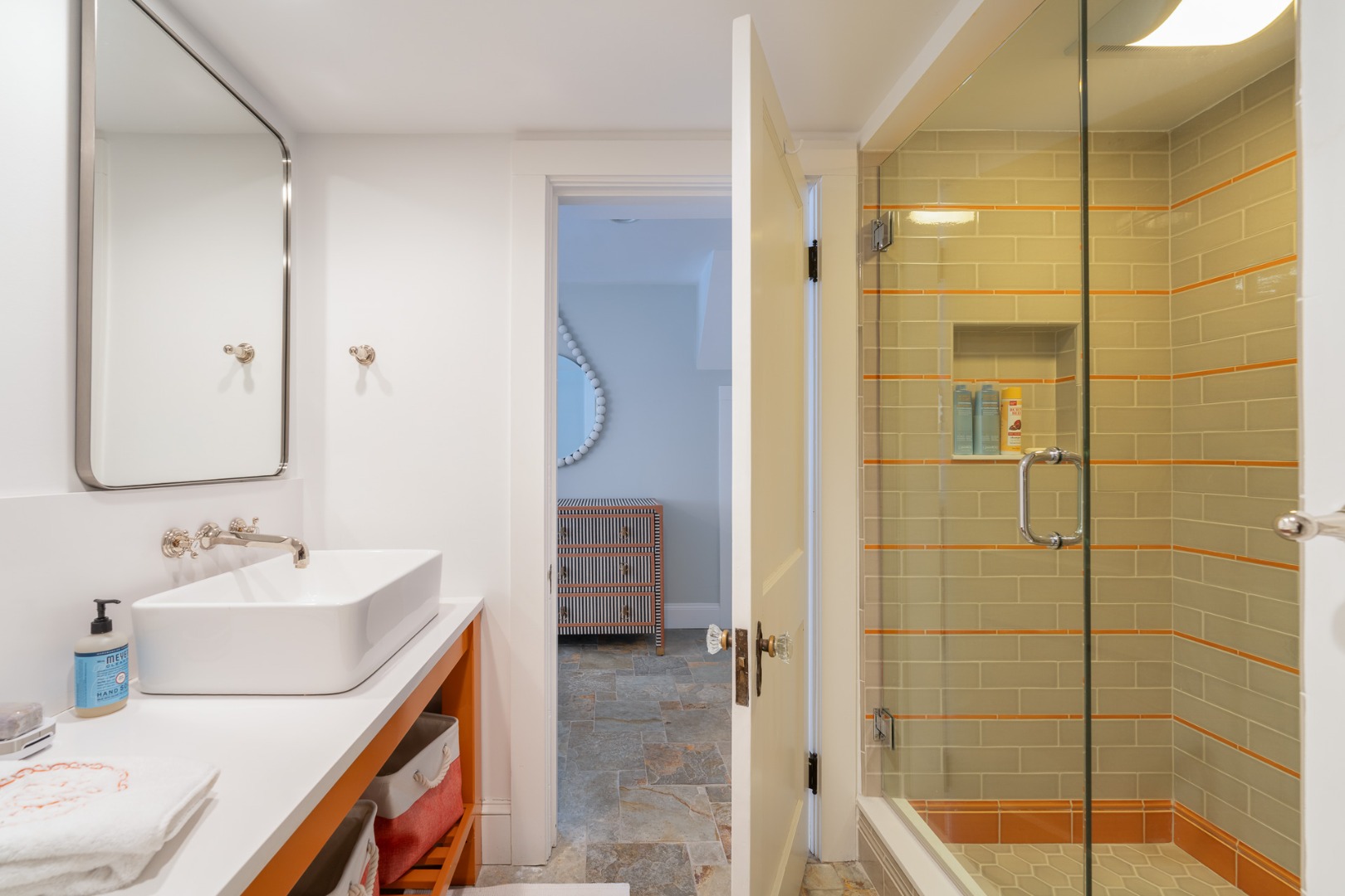 2 Silver Street Nantucket, MA 02554 - Photo 26 of 30 a bathroom with a sink a toilet and shower