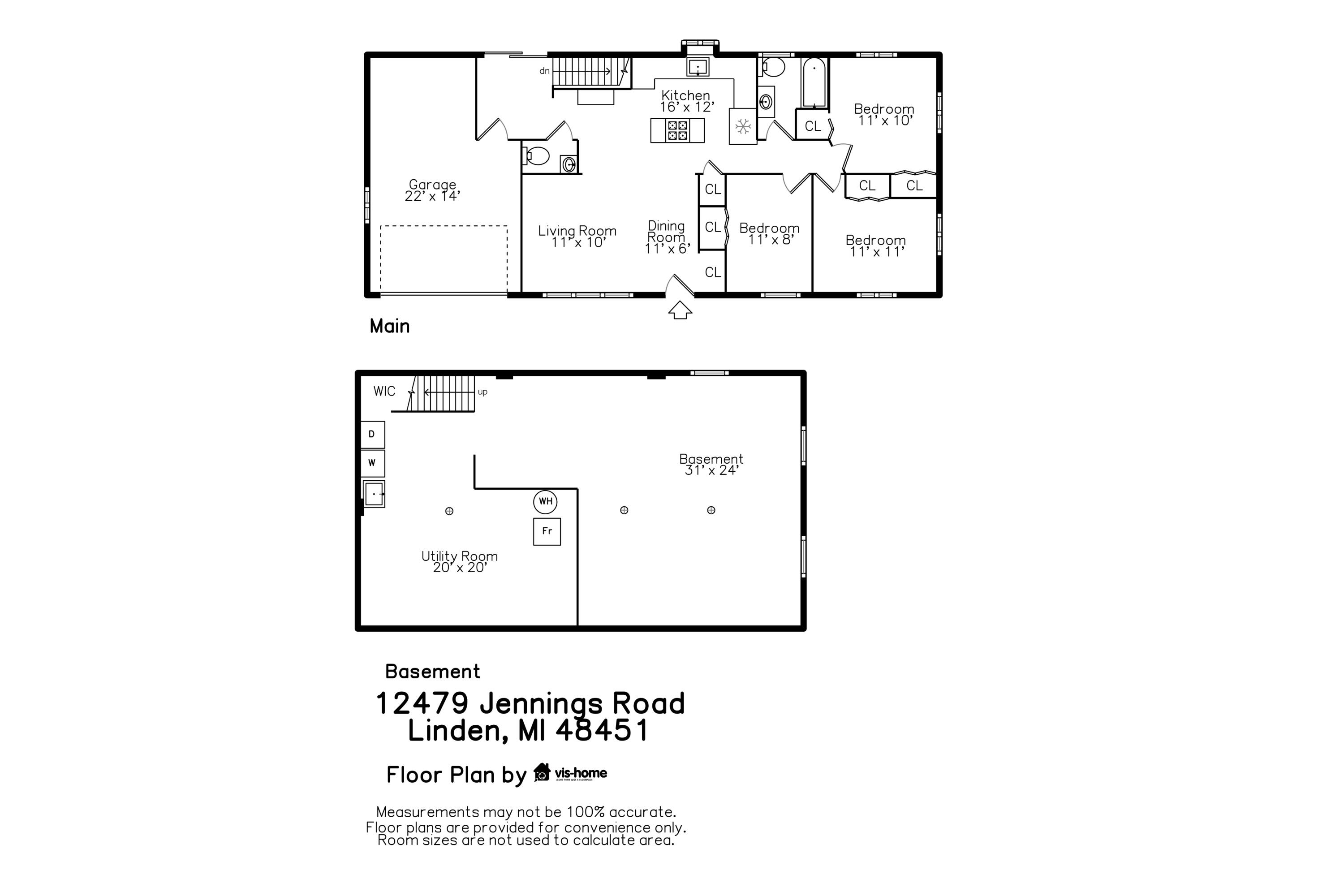 12479 Jennings Road Linden, MI 48451 - Photo 43 of 43 plan_floorhc