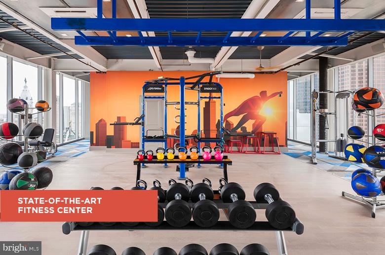 200 North 16th Street, Unit 2111 Philadelphia, PA 19102 - Photo 27 of 66 a view of a room with gym equipment