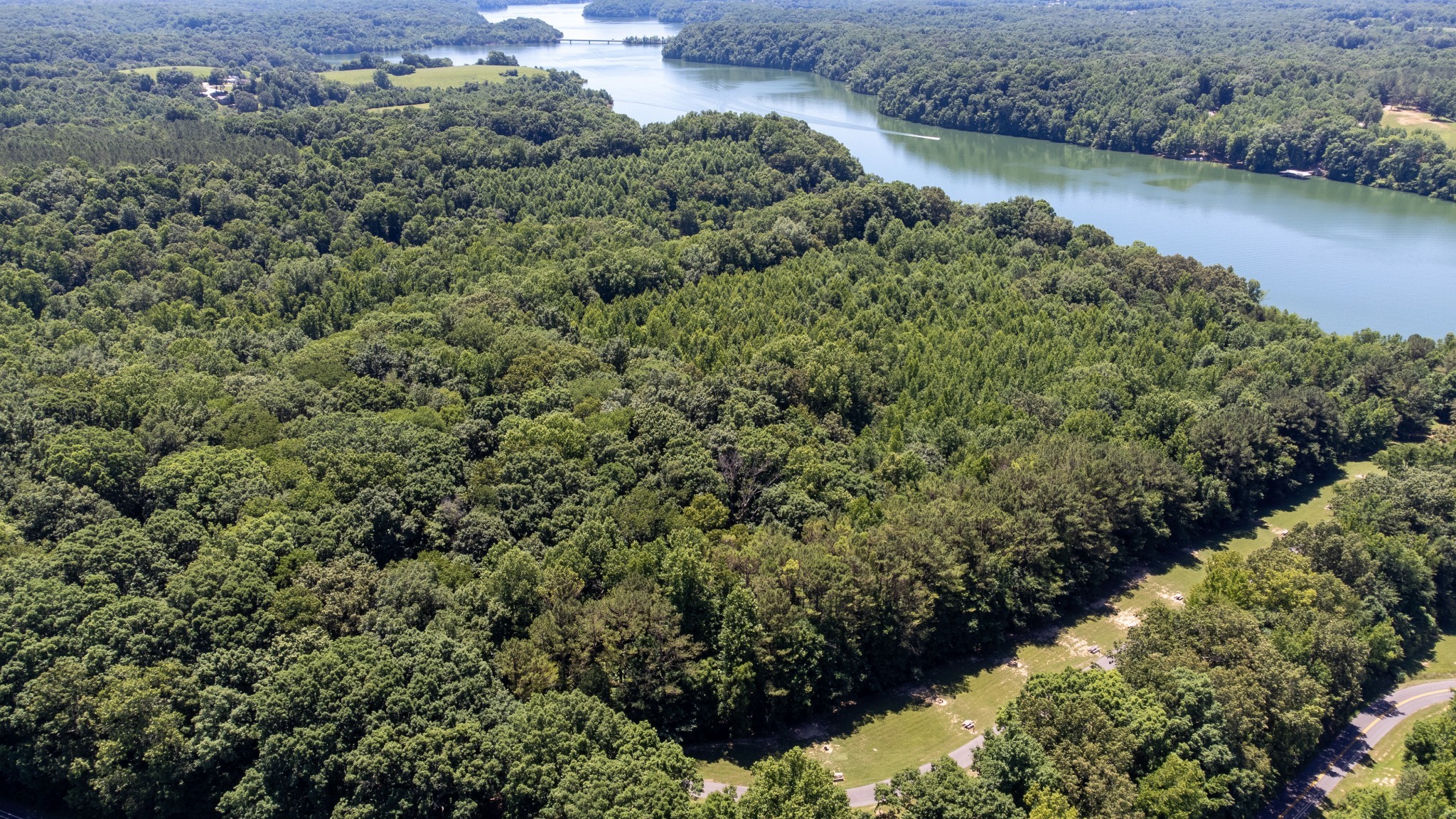 0 Turkey Creek Boat Dock Road Tullahoma, TN 37388 - Photo 23 of 39 an aerial view of a house with a yard and lake view