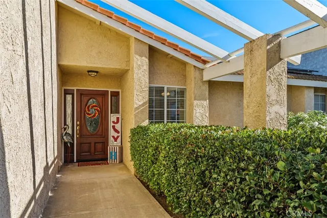 a view of front door of house