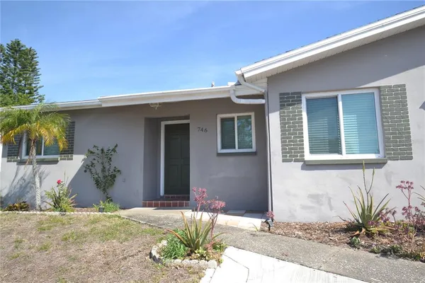 a front view of a house