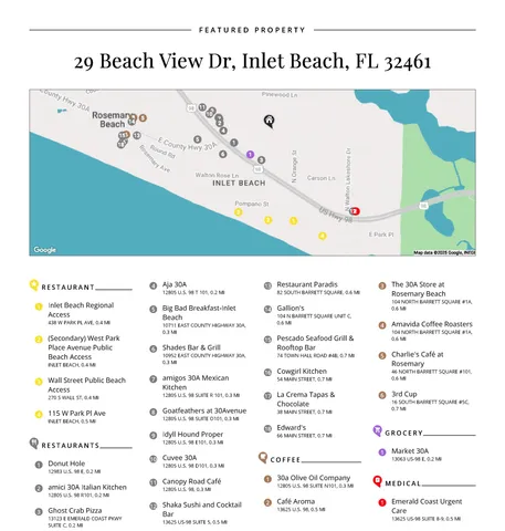 $799,500 | 29 Beach View Drive, Inlet Beach, FL 32461