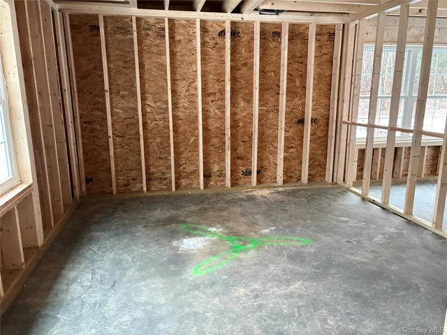 a view of backyard with porch