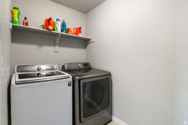 5155 East Rio Grande Way Eagle Mountain, UT 84005 - Photo 29 of 40 Laundry room with independent washer and dryer and baseboards